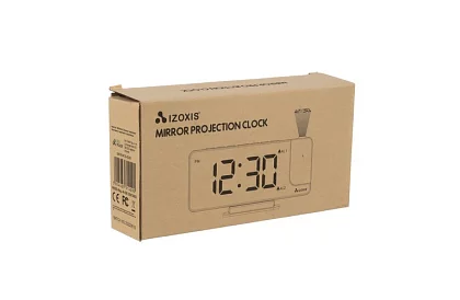 Zegar lustrzany z budzikiem i projektorem