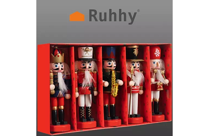 Zestaw drewnianych łamańców – Dekoracja świąteczna 5 szt.