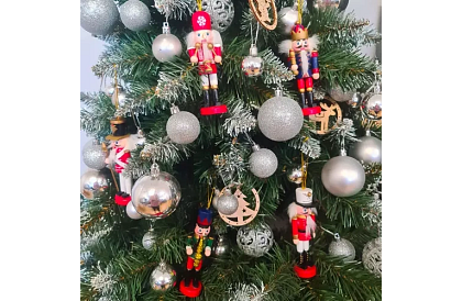 Zestaw drewnianych łamańców – Dekoracja świąteczna 5 szt.