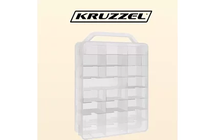 Plastowa walizka - organizer na samochodziki