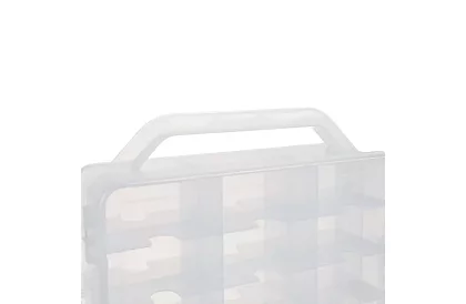 Plastowa walizka - organizer na samochodziki