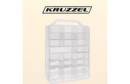 Plastowa walizka - organizer na samochodziki