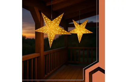 3D LED świecąca gwiazda - 50 cm