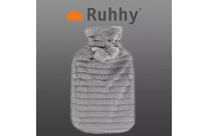 Termofor – butelka grzewcza z pluszowym pokrowcem – 2 l