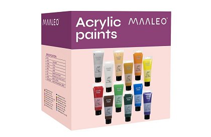12 Farb akrylowych - każda po 100 ml