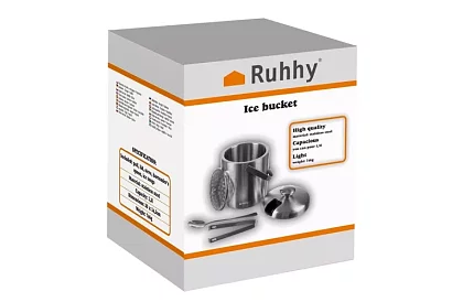 Zbiornik na lód 1,3 litra – wiadro z pokrywką i szczypcami