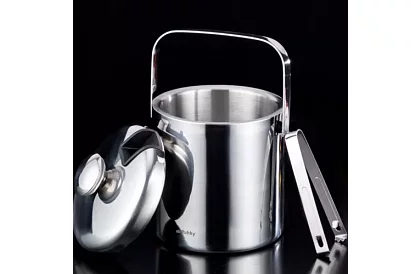 Zbiornik na lód 1,3 litra – wiadro z pokrywką i szczypcami