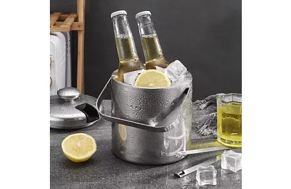 Zbiornik na lód 1,3 litra – wiadro z pokrywką i szczypcami