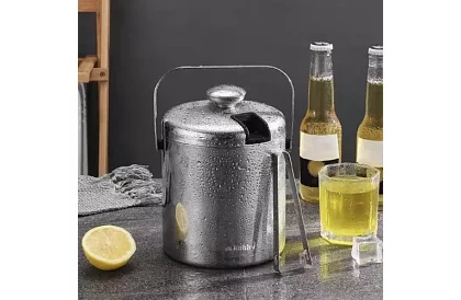 Zbiornik na lód 1,3 litra – wiadro z pokrywką i szczypcami