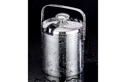 Zbiornik na lód 1,3 litra – wiadro z pokrywką i szczypcami