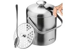 Zbiornik na lód 1,3 litra – wiadro z pokrywką i szczypcami