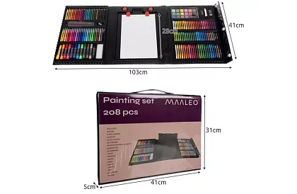 Zestaw artystyczny do malowania - 208 sztuk w etui
