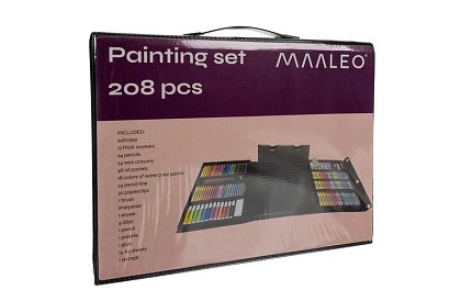 Zestaw artystyczny do malowania - 208 sztuk w etui