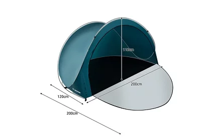 Samorozkładający się namiot plażowy dla 3 osób – 200 × 120 × 110 cm
