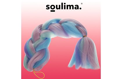 Syntetyczne ombre warkocze na włosy fioletowo-niebieskie