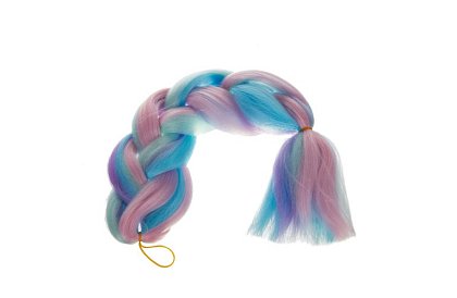 Syntetyczne ombre warkocze na włosy fioletowo-niebieskie