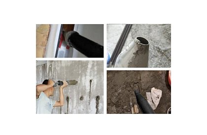 Ręczna pompa do materiałów budowlanych + 4 dysze