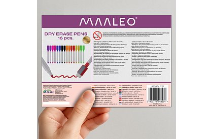 Zmazywalne markery opisowe - zestaw 16 szt.