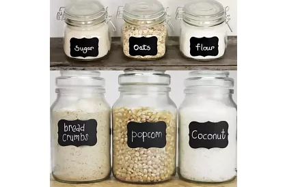 Samoprzylepne etykiety 5 x 3,5 cm - czarne - 24 szt.