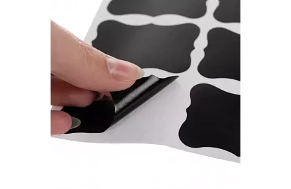 Samoprzylepne etykiety 5 x 3,5 cm - czarne - 24 szt.