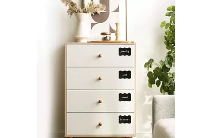 Samoprzylepne etykiety 5 x 3,5 cm - czarne - 24 szt.