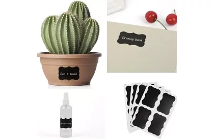 Samoprzylepne etykiety 5 x 3,5 cm - czarne - 24 szt.