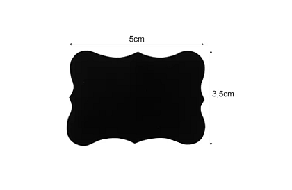 Samoprzylepne etykiety 5 x 3,5 cm - czarne - 24 szt.