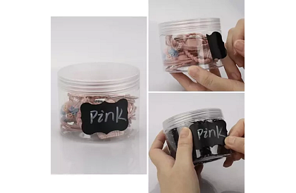 Samoprzylepne etykiety 5 x 3,5 cm - czarne - 24 szt.