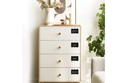 Samoprzylepne etykiety 5 x 3,5 cm - czarne - 24 szt.