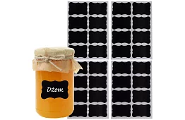 Samoprzylepne etykiety 5 x 3,5 cm - czarne - 24 szt.
