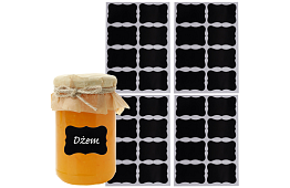 Samoprzylepne etykiety 5 x 3,5 cm - czarne - 24 szt.