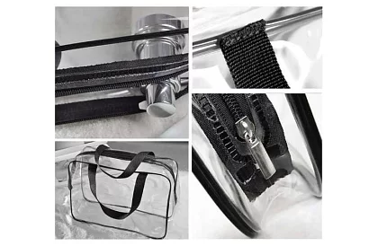 Przezroczyste kosmetyczki – zestaw 3 sztuk