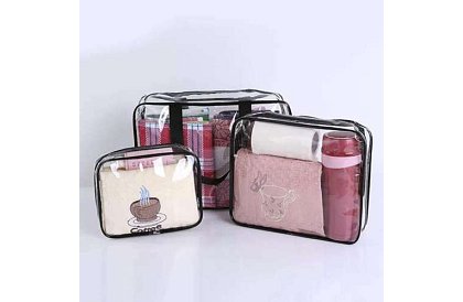 Przezroczyste kosmetyczki – zestaw 3 sztuk