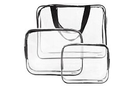 Przezroczyste kosmetyczki – zestaw 3 sztuk