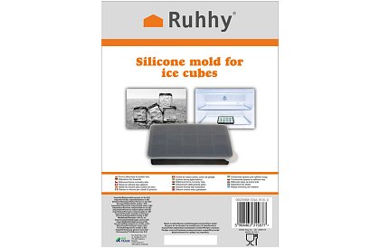 Forma silikonowa na lód z pokrywką – lodówka na 15 kostek lodu