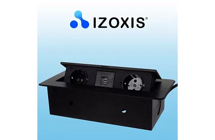 Wbudowane gniazdo wysuwane 2x 220V + 2x USB – czarne