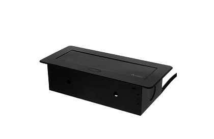 Wbudowane gniazdo wysuwane 2x 220V + 2x USB – czarne