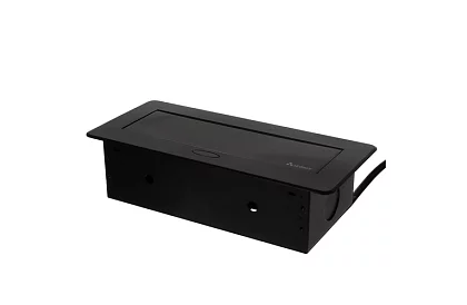 Wbudowane gniazdo wysuwane 3× 220 V – czarne