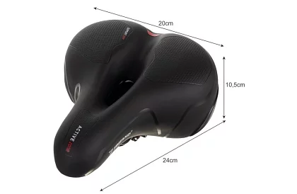 Siodełko rowerowe ACTIVE z wentylacją i wodoodpornym pokryciem