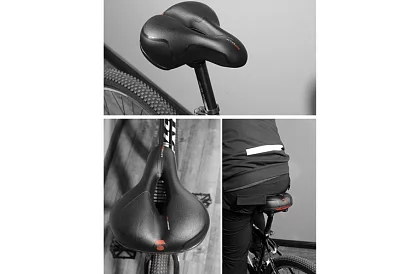 Siodełko rowerowe ACTIVE z wentylacją i wodoodpornym pokryciem