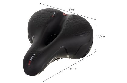 Siodełko rowerowe ACTIVE z wentylacją i wodoodpornym pokryciem