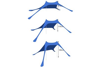 Namiot plażowy z ochroną UV 50+ - parasol - 4,5 × 4,5 × 1,6 m