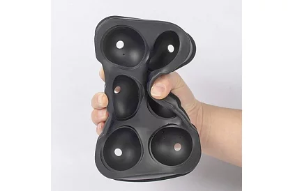 2 silikonowe formy na lód - kule i kostki XXL