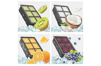 2 silikonowe formy na lód - kule i kostki XXL