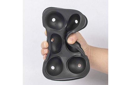 2 silikonowe formy na lód - kule i kostki XXL