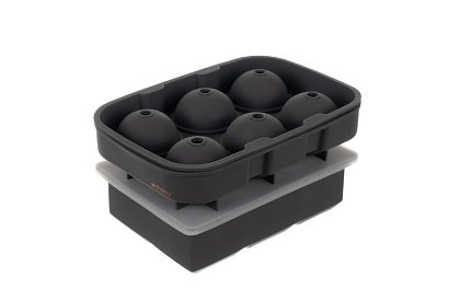 2 silikonowe formy na lód - kule i kostki XXL