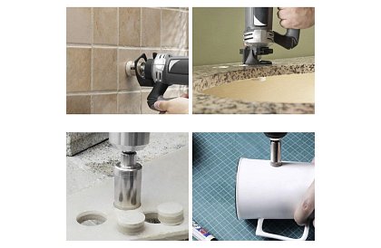 Wiertła diamentowe - zestaw 10 rozmiarów