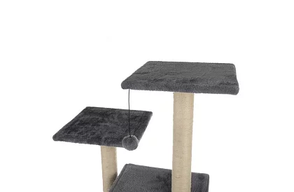 Szare drapaki dla kotów - 71 x 44 x 34 cm