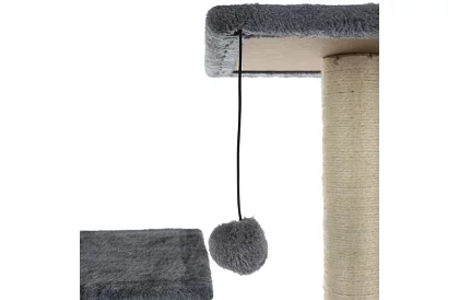 Szare drapaki dla kotów - 71 x 44 x 34 cm