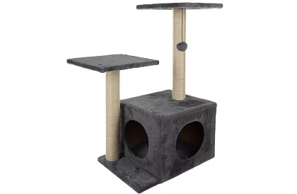 Szare drapaki dla kotów - 71 x 44 x 34 cm